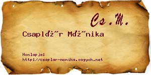 Csaplár Mónika névjegykártya