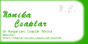 monika csaplar business card