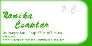 monika csaplar business card